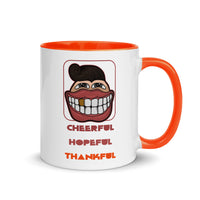 CHEERFUL HOPEFUL THANKFUL 11oz color inside mug
