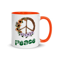PEACE 11oz color inside speaking mug

