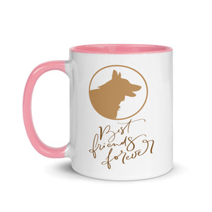 DOG BEST FRIEND FOREVER 11oz color inside mug