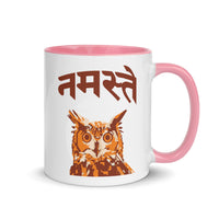 NAMASTE OWL 11oz color inside mug
