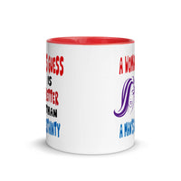 A WOMAN'S GUESS 11oz color inside mug