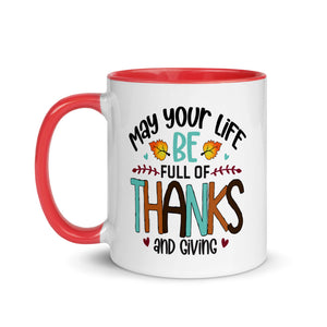 FULL OF THANKS AND GIVING 11oz color inside mug