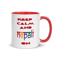 KEEP CALM AND NEPALI ON COLORFUL 11oz color inside mug
