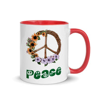 PEACE 11oz color inside speaking mug
