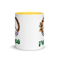 PEACE 11oz color inside speaking mug
