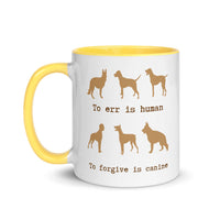 DOG TO ERR IS HUMAN 11oz color inside mug

