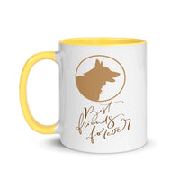 DOG BEST FRIEND FOREVER 11oz color inside mug
