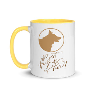 DOG BEST FRIEND FOREVER 11oz color inside mug