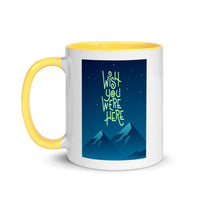 WISH YOU WERE HERE 11oz color inside speaking mug
