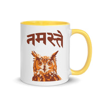 NAMASTE OWL 11oz color inside mug
