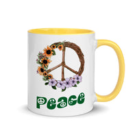 PEACE 11oz color inside speaking mug
