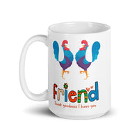 THANK GOODNESS FOR FRIEND 11oz/15oz all white mug
